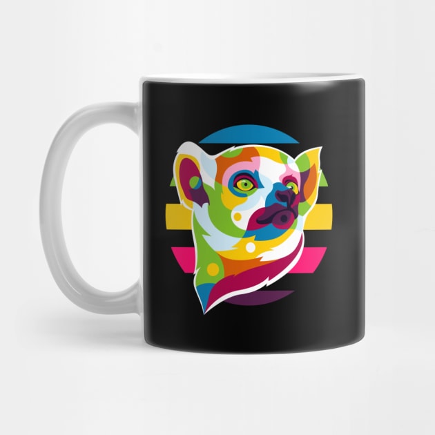 Colorful Lemur by wpaprint